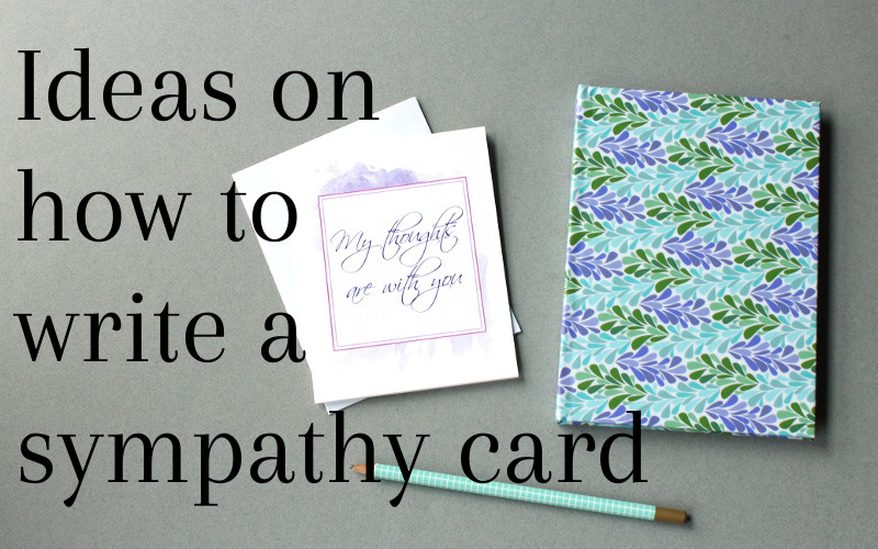 What to write in a sympathy card.