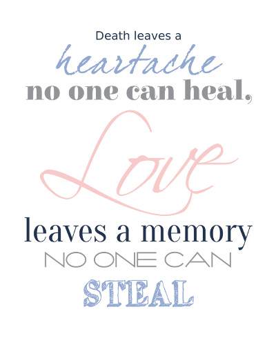 Sympathy Quote on a Printable Sign