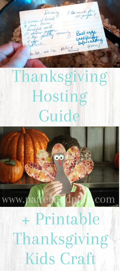 Menu planning and hosting guide for Thanksgiving Dinner or other large events.