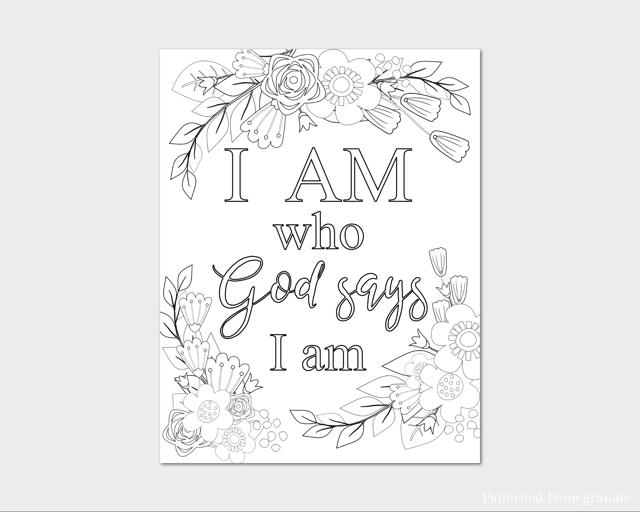 Patterned Pomegranate Printable Scripture Coloring Sheet